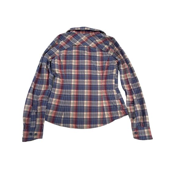Columbia Women’s Plaid Hiking Shirt Long Sleeve Red/Blue Size XS Omnishield - Picture 5 of 5